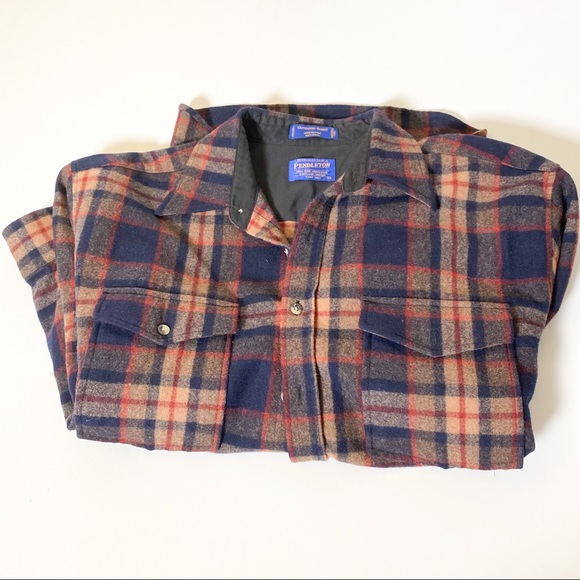 Pendleton 100% Wool Outdoor Shirt Plaid Size Large - Picture 8 of 8